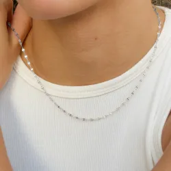 vattentät halsband i stål 42 cm x 2 mm  - OCEANA