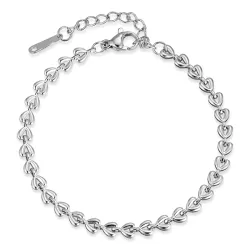 vattentät hjärta armband i stål - OCEANA