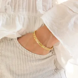 vattentät armring i förgyllt stål - OCEANA