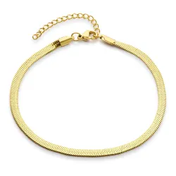 vattentät fotlänk  i förgyllt stål 22 + 4,5 cm x 4,0 mm  - OCEANA