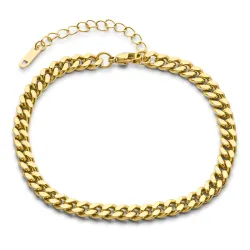 vattentät fotlänk  i förgyllt stål 22 + 5 cm x 6,0 mm  - OCEANA