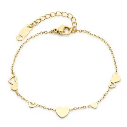 vattentät hjärta armband i förgyllt stål - OCEANA