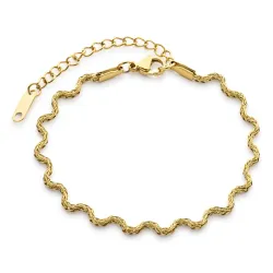 vattentät armband i förgyllt stål 17+ 5 cm x 4,0 mm  - OCEANA
