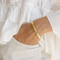 vattentät fjärilar armring i förgyllt stål 60 mm x 5,8 mm  - OCEANA