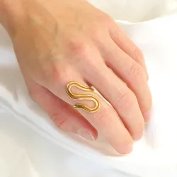 vattentät justerbar ring i förgyllt stål - OCEANA