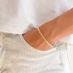 vattentät hjärta armring i förgyllt stål  x 4,25 mm  - OCEANA