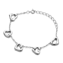 vattentät hjärta armband i stål 16 + 4 cm x 11,0 mm  - OCEANA