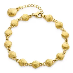 vattentät mussla armband i förgyllt stål - OCEANA