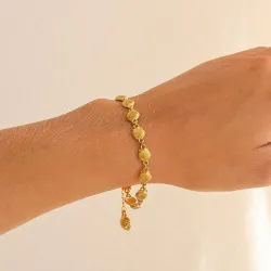 vattentät mussla armband i förgyllt stål - OCEANA