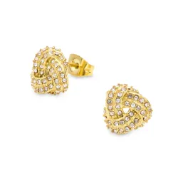 vattentät zirkon örhängen i förgyllt stål - OCEANA