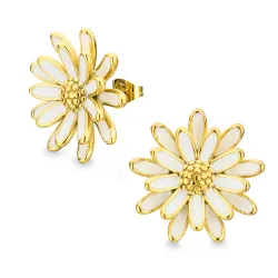 vattentät blommor örhängen i förgyllt stål - OCEANA