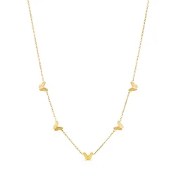 vattentät fjäril halsband i förgyllt stål - OCEANA