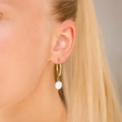 vattentät pärla halvcreol i förgyllt stål - OCEANA