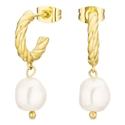 vattentät pärla halvcreol i förgyllt stål - OCEANA