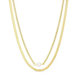 vattentät halsband i förgyllt stål - OCEANA