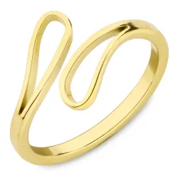 vattentät ring i förgyllt stål - OCEANA