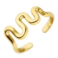 vattentät justerbar ring i förgyllt stål - OCEANA