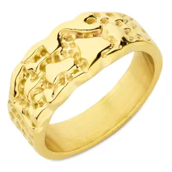 vattentät ring i förgyllt stål - OCEANA