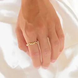 vattentät pärla ring i förgyllt stål - OCEANA