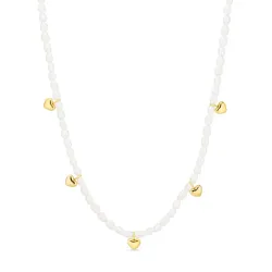 vattentät hjärta halsband i förgyllt stål - OCEANA