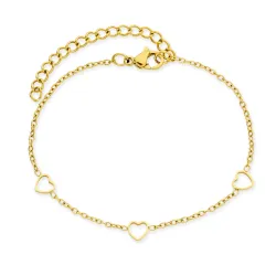 vattentät hjärta armband i förgyllt stål - OCEANA