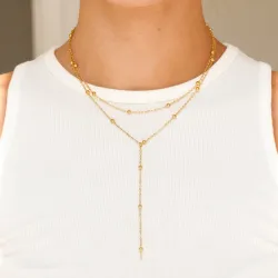 vattentät halsband i förgyllt stål - OCEANA