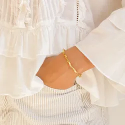 vattentät armband i förgyllt stål 19 cm x 3 mm  - OCEANA
