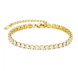 vattentät zirkon armband i förgyllt stål - OCEANA