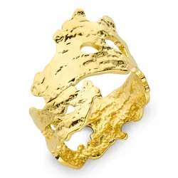 vattentät ring i förgyllt stål - OCEANA