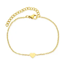 vattentät hjärta armband i förgyllt stål - OCEANA