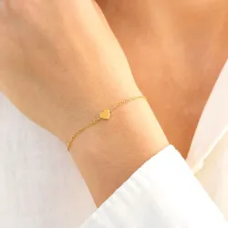 vattentät hjärta armband i förgyllt stål - OCEANA