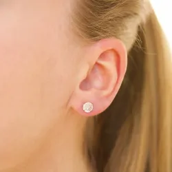 6 mm vattentät solitäreörhängestift i förgyllt stål - OCEANA