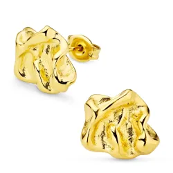 vattentät örhängen i förgyllt stål - OCEANA