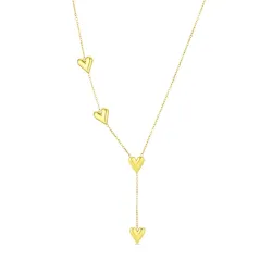 vattentät hjärta halsband i förgyllt stål - OCEANA