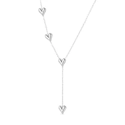 vattentät hjärta Y-halsband i stål - OCEANA