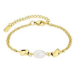 vattentät pärla armband i förgyllt stål - OCEANA