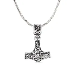 vattentät tors hammare halsband i stål - OCEANA