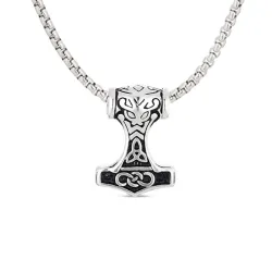 vattentät tors hammare halsband i stål - OCEANA