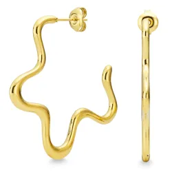 vattentät örhängen i förgyllt stål - OCEANA