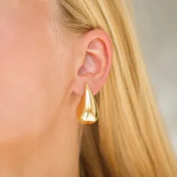 vattentät droppe örhängen i förgyllt stål - OCEANA