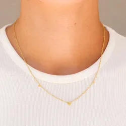 vattentät hjärta halsband i förgyllt stål - OCEANA