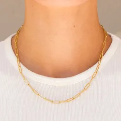 vattentät halsband i förgyllt stål 45 cm x 4,0 mm  - OCEANA