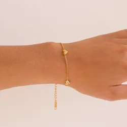 vattentät hjärta armband i förgyllt stål - OCEANA