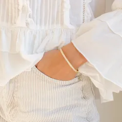 vattentät zirkon armband i förgyllt stål - OCEANA