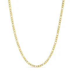 vattentät figarohalskedja i förgyllt stål 45 cm x 3 mm  - OCEANA