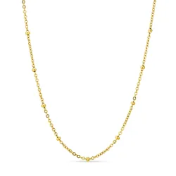 vattentät kula halsband i förgyllt stål 45 cm x 2,8 mm  - OCEANA