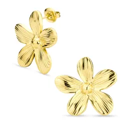 vattentät blommor örhängen i förgyllt stål - OCEANA