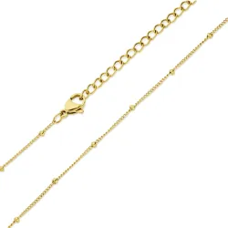 vattentät kula halsband i förgyllt stål 40+5 cm x 2,0 mm  - OCEANA