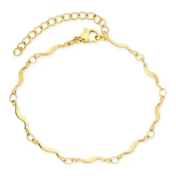 vattentät armband i förgyllt stål 16+5 cm x 2,7 mm  - OCEANA