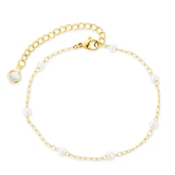 vattentät pärla armband i förgyllt stål - OCEANA